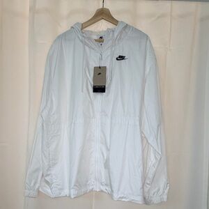 Nike Classic White Hooded Jacket. Size 3X.